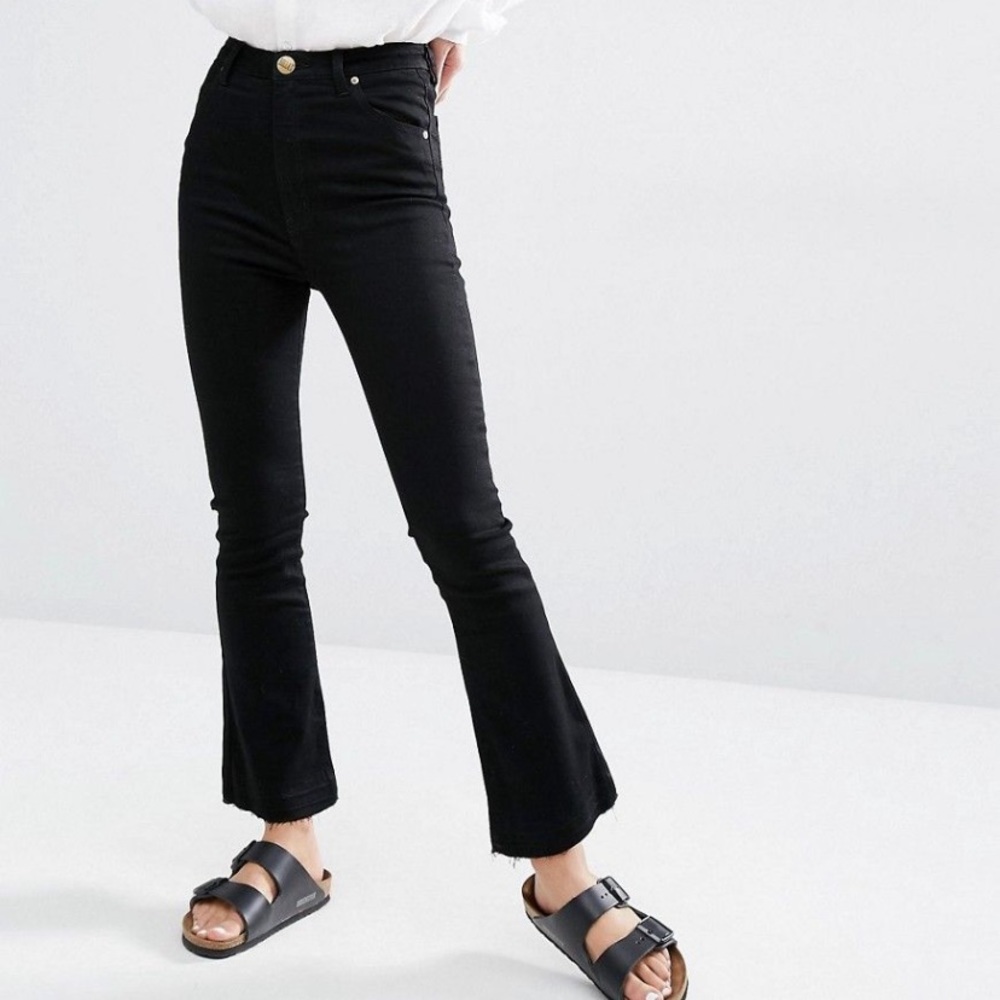 Rollas black east coast high rise black jeans